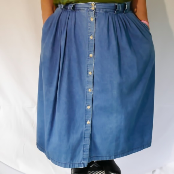 Yours Truly Dresses & Skirts - Truly Yours Button Front Denim skirt